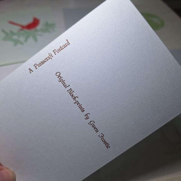 Sarah Gwen Frostic Postcard Blank Card Block Prints Mini Vintage Nature Michigan - Picture 7 of 16